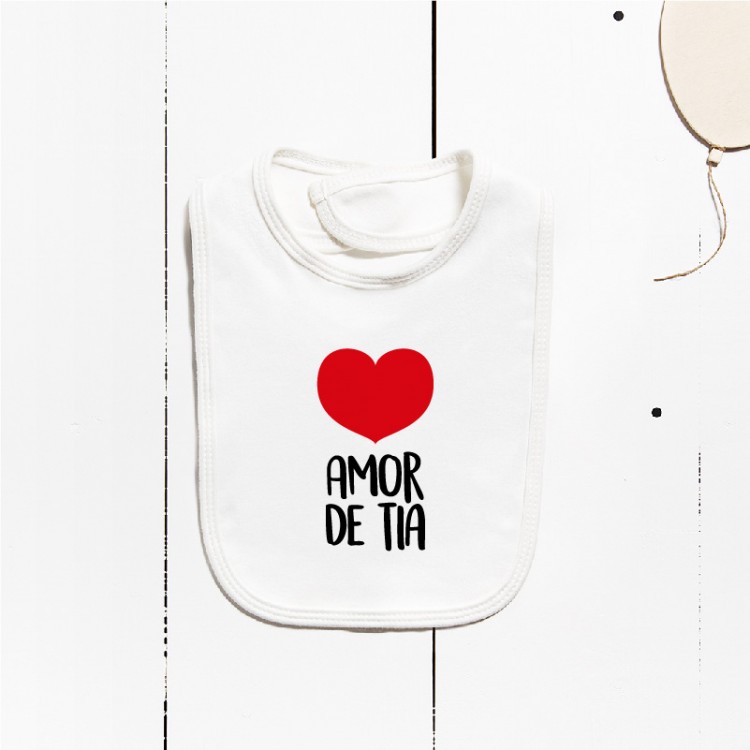 Babero algodón - Amor de (PERSONALIZABLE) Babero algodón - Amor de (PERSONALIZABLE)
