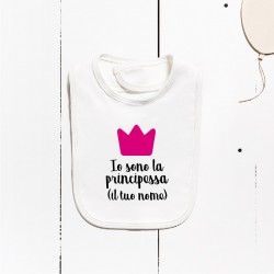 Babero algodón - Soy la princesa (PERSONALIZABLE)