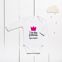 Cotton bodysuit - I am the princess (CUSTOMIZABLE)