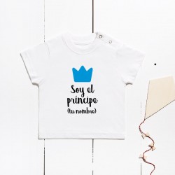 T-shirt in cotone a manica corta - Io sono el principe (PERSONALIZZABILE)