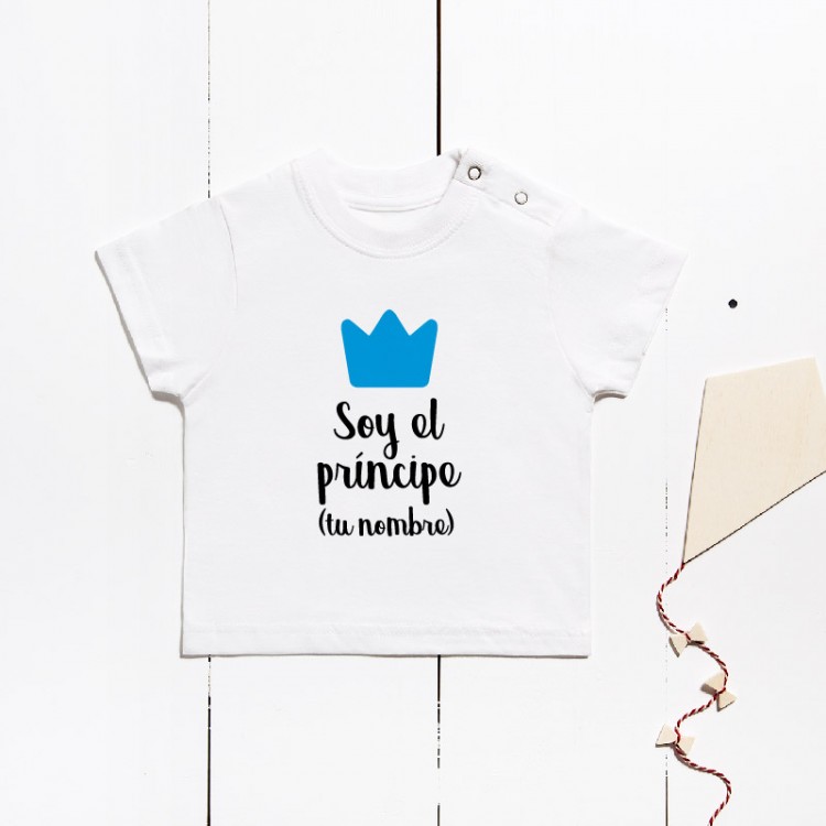 T-shirt en coton à manches courtes - Je suis le prince (PERSONNALISABLE)