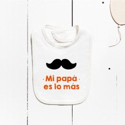 Babero algodón - Mi papá es lo más (PERSONALIZABLE)