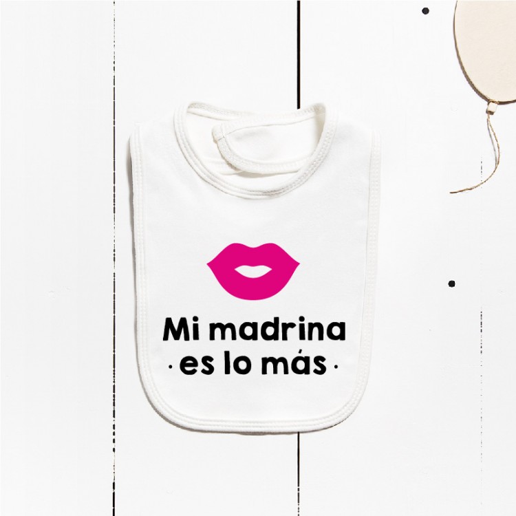 Babero algodón - Mi madrina es lo más (PERSONALIZABLE)