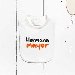 Babero algodón - Hermano/a mayor (PERSONALIZABLE)