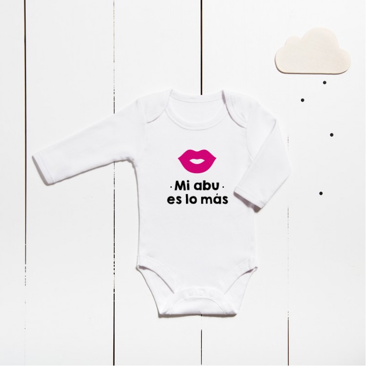 Body algodón - Mi abu es lo más (PERSONALIZABLE) Body algodón - Mi abu es lo más (PERSONALIZABLE)