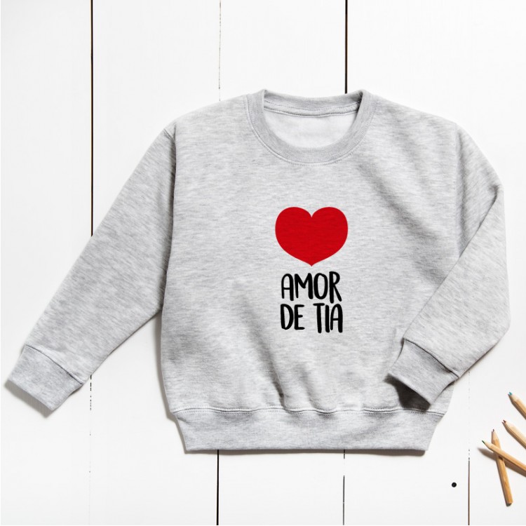 Sudadera Unisex Infantil - Amor de (PERSONALIZABLE) Sudadera Unisex Infantil - Amor de (PERSONALIZABLE)