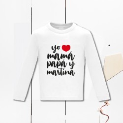 Camiseta algodón - Yo amo a... (PERSONALIZABLE)