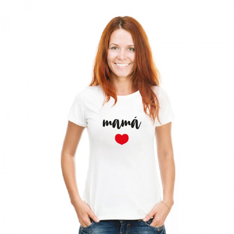 Camiseta mamá - Corazón...(PERSONALIZABLE)