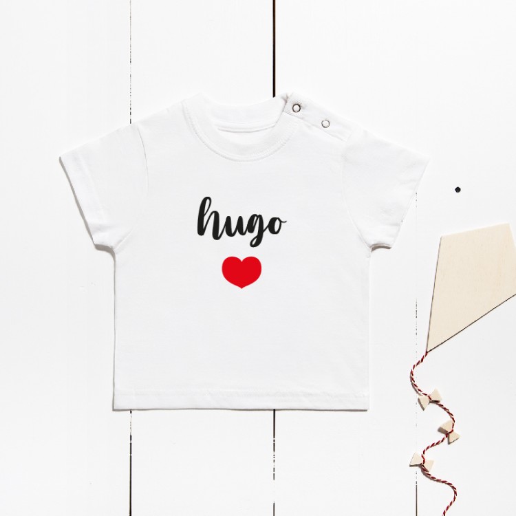 Camiseta algodón - Corazón... (PERSONALIZABLE) Camiseta algodón - Corazón... (PERSONALIZABLE)
