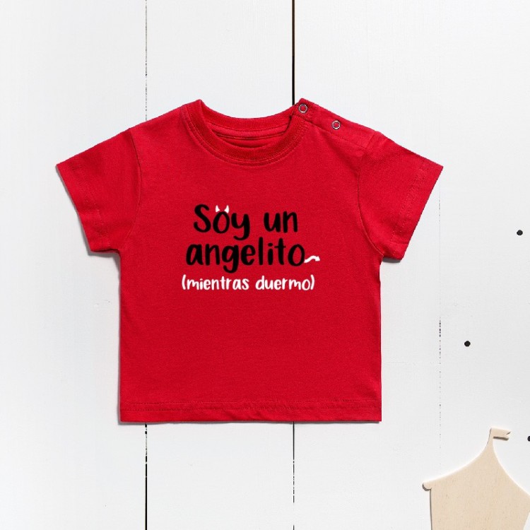 Camiseta algodón manga corta - Soy un angelito Camiseta algodón manga corta - Soy un angelito