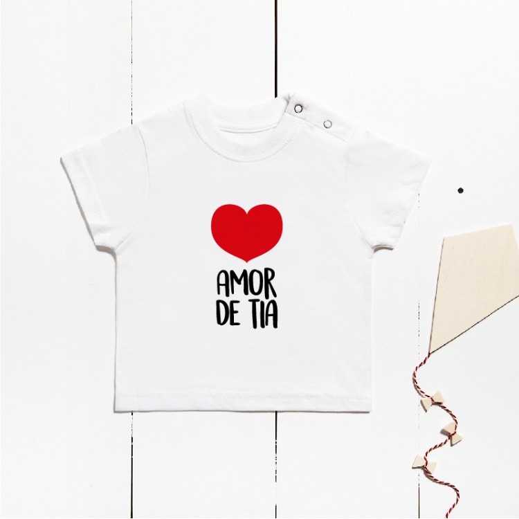Camiseta algodón manga corta - Amor de (PERSONALIZABLE)